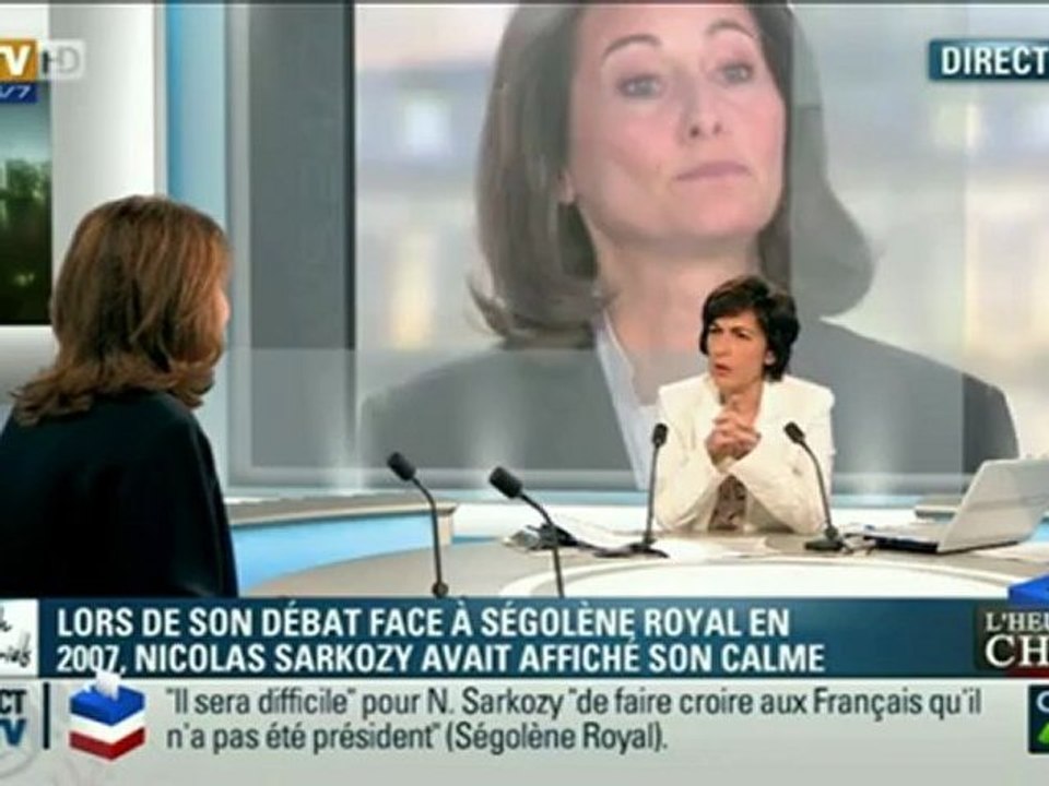 Ségolène Royal était l'invitée de Ruth Elkrief sur BFMTV - 02/05/2012