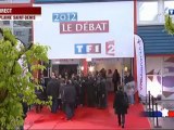Débat 2012 : Hollande répond aux journalistes Sarkozy évite !