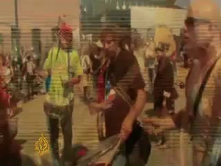 Thousands protest against US war in Iraq - 25 Aug 2008