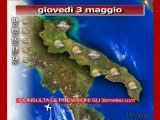 Previsioni del tempo, giovedì 3 maggio