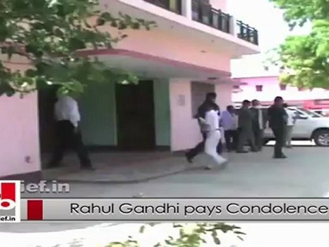 Rahul Gandhi in Amethi visits a Congress worker’s home to pay condolence