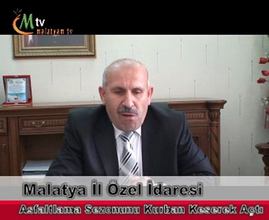 Malatya İl Özel İdaresi, Asfaltlama Sezonunu Kurban Keserek Açtı.