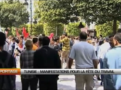 Tunisie, manifestations pour la fête du travail