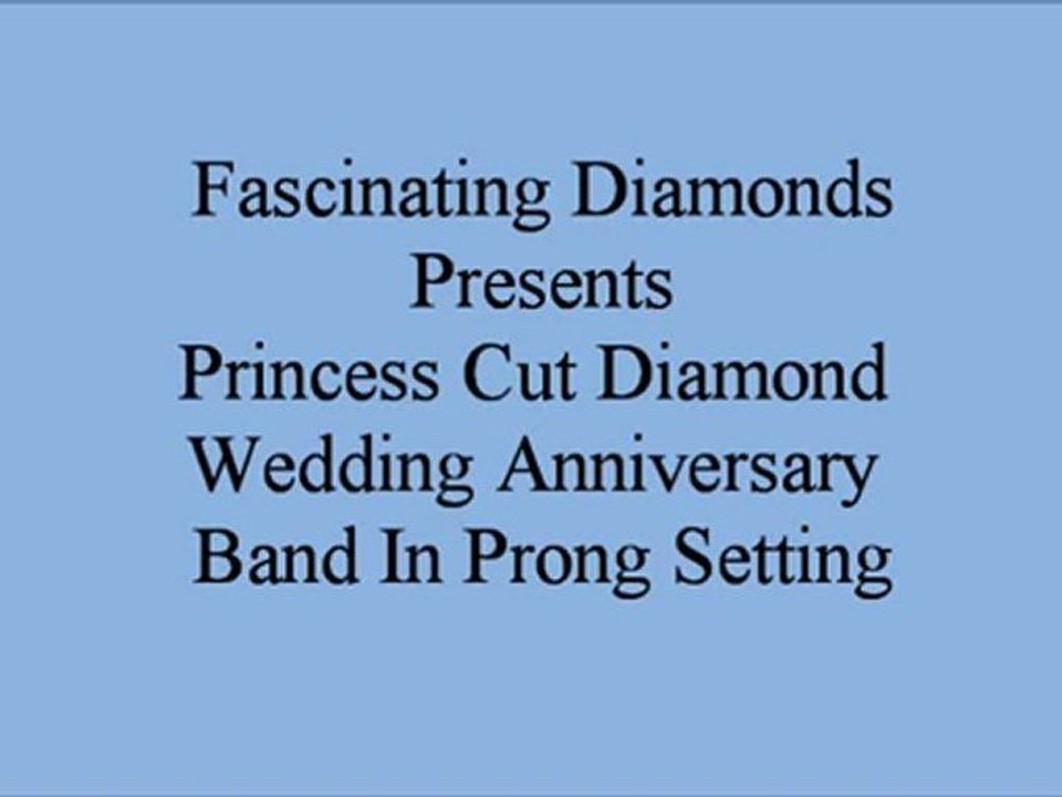 Princess Cut Diamond Wedding Anniversary Band In Prong Setting FDENS1172B