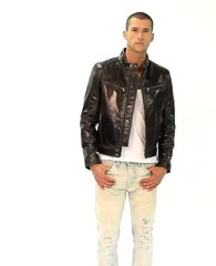 blouson cuir daytona dustin buffle marron