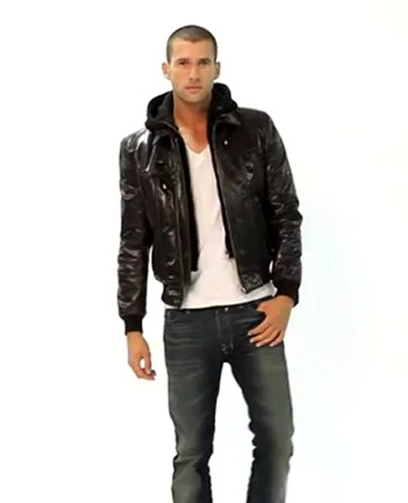 Blouson cuir Daytona detroit hood buffle marron