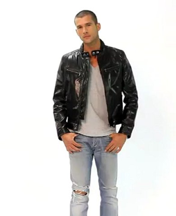Blouson cuir Daytona dustin buffle noir