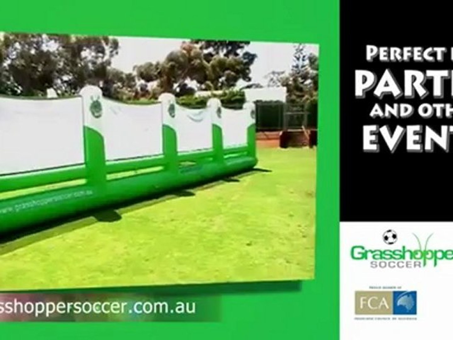 Grasshopper Soccer MEGA FIELD inflatable soccer party