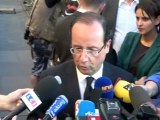François Hollande à l'issue du meeting de Toulouse
