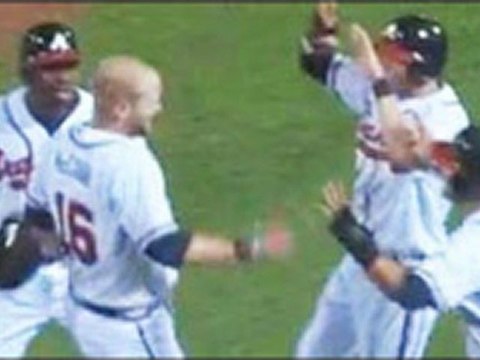 Brian McCann’s reward for hitting a homer off Roy Halladay? Michael Bourn’s finger in his eye