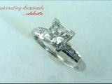 Princes Cut Diamond Engagement Ring With Round Cut Side Stones In Channel Settings FDENS3116PRR