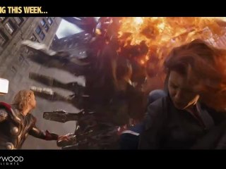 Robert Downey Jr., Scarlett Johansson, & Samuel Jackson in MARVEL'S THE AVENGERS new movie preview