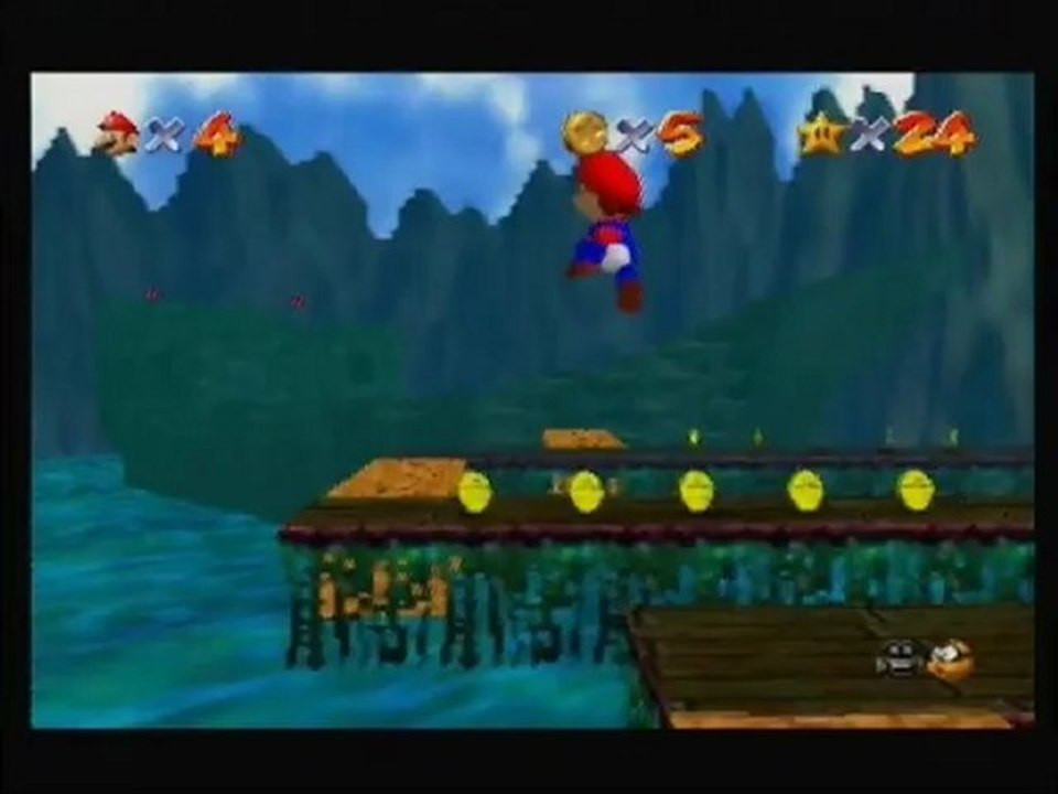 Walkthrough Super Mario 64 : Baie Des Pirates (Partie 1)