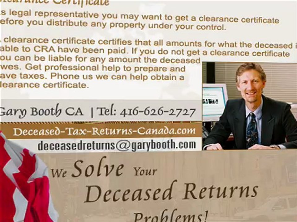 Clearance-certificate-death-canada.ca -  Tax Help in Hamilton