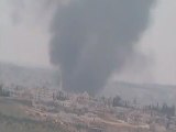 Syria - Aleppo - Andan - 20120406 - View over Andan with big smoke in center