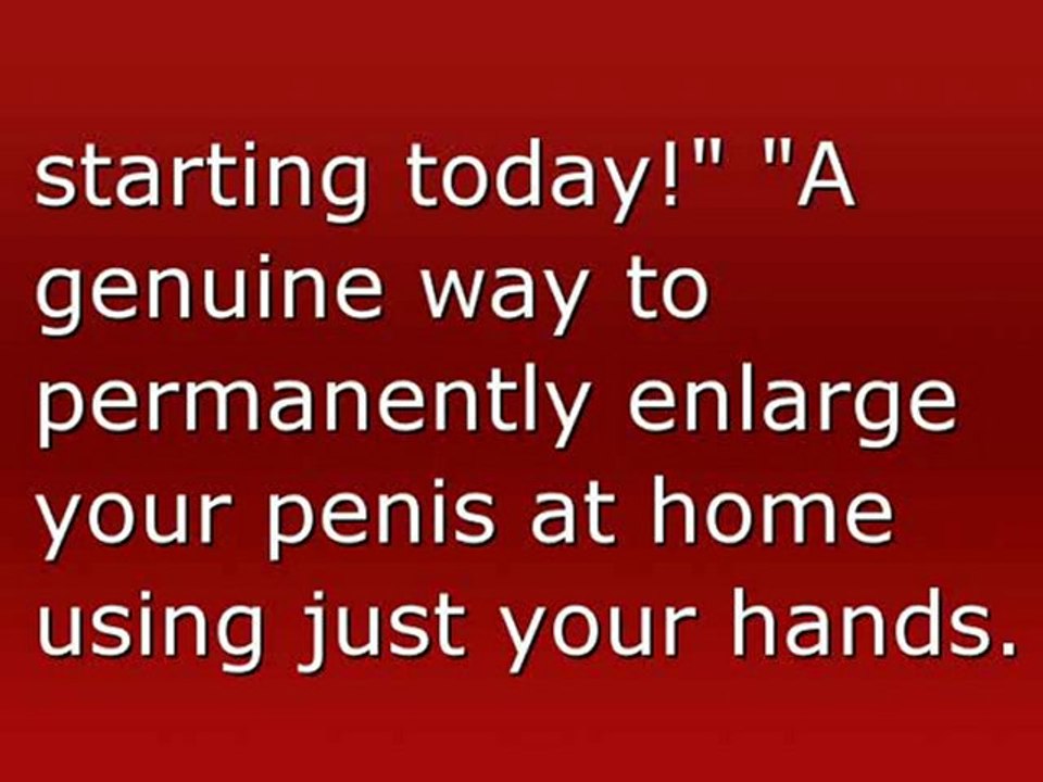 Natural Penis Enlargement