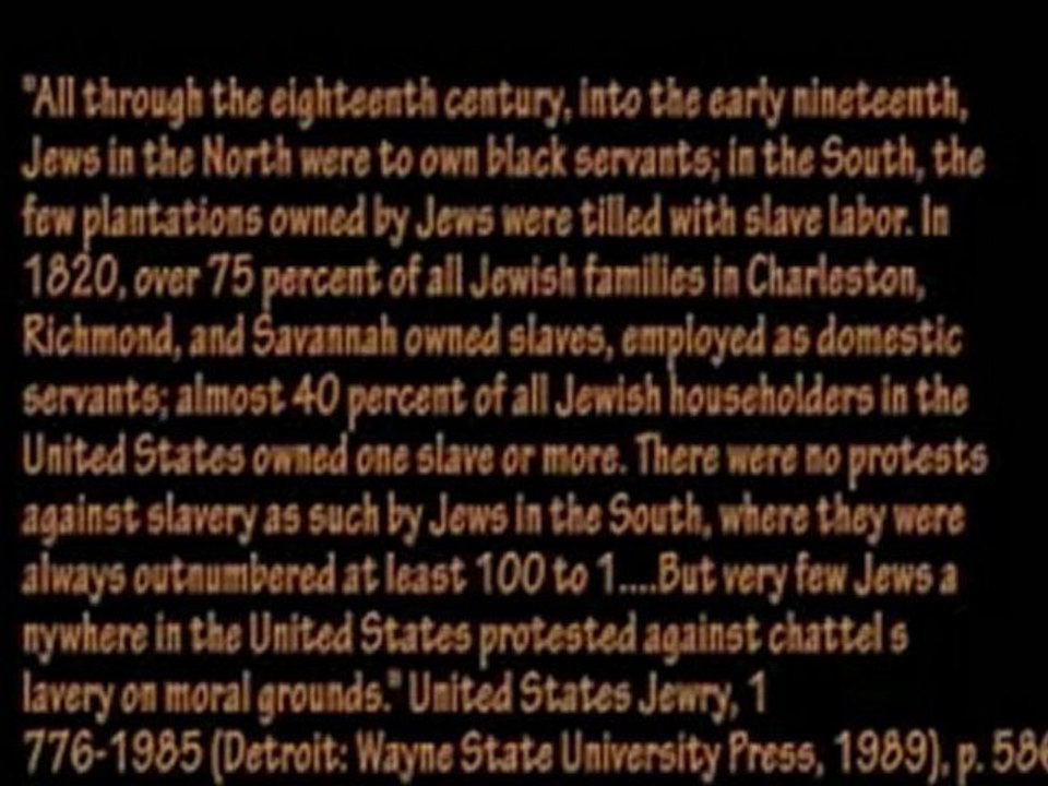 Jewish Role in the African Slave Trade