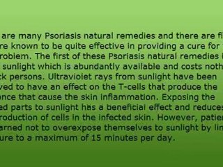 Effective Psoriasis Natural Remedies