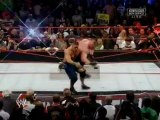 Brock Lesnar's suicide dive on John Cena at Extreme Rules