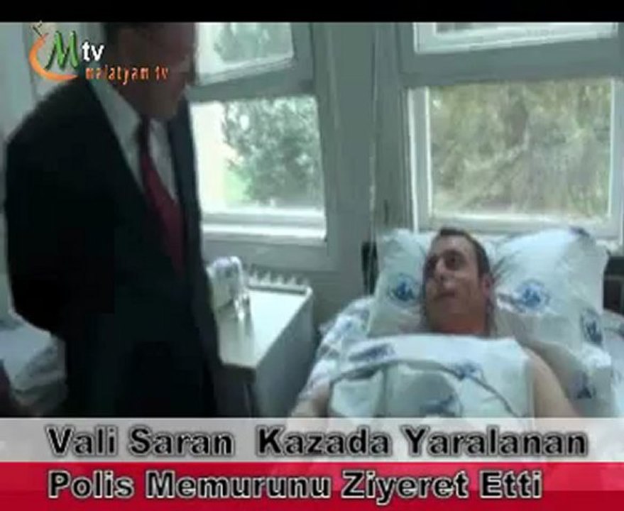Vali Saran Trafik Kazasında Yaralanan Polis Memurunu Ziyeret Etti