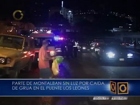 Restringen paso hacia El Paraíso tras caerse grúa en construcción cercana al puente Los Leones