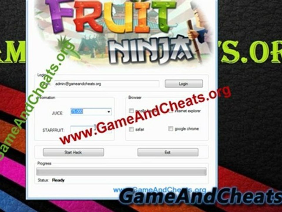 Fruit Ninja Hack tool [Juice and StarFruit]