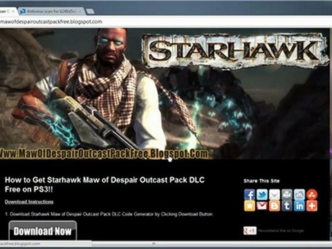 How to Get Starhawk Maw of Despair Outcast Pack DLC Free!!