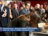 Le candidat Nicolas Sarkozy a voté