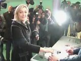 Marine Le Pen a voté à Hénin-Beaumont