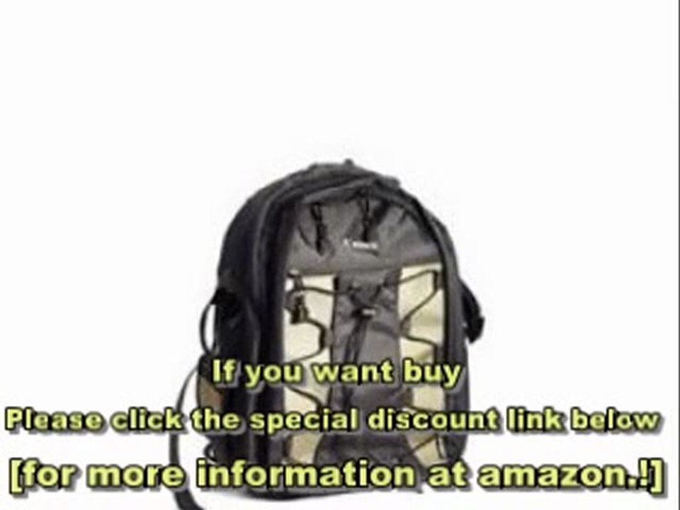 Canon Deluxe Photo Backpack 200EG for Canon EOS SLR Cameras (Black with Green Accent)