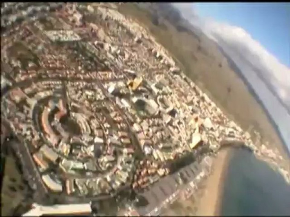OBEM PARACHUTE AVEC DRAPEAU ALGERIE  ( islas canarias )