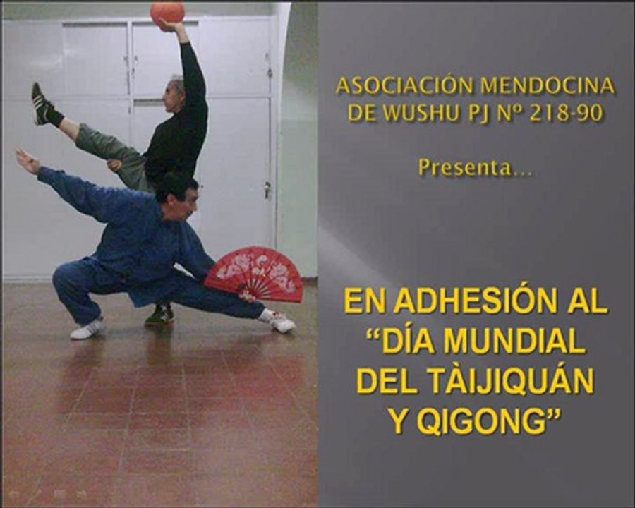 世界太极拳与气功日。 Shìjiè Tàijíquán yǔ Qìgōng rì.