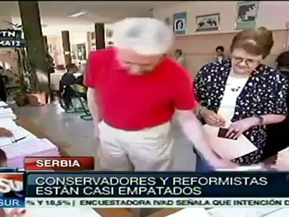 Primeros resultados parciales indican empate en Serbia