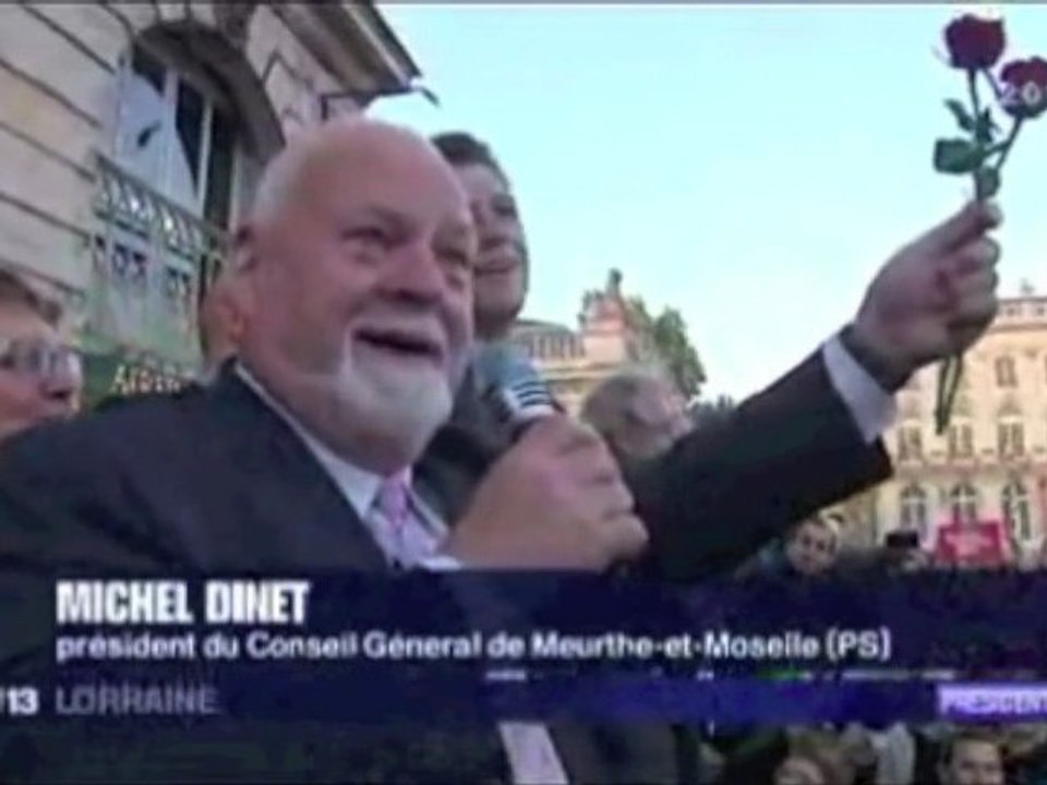 6 mai 2012 : la victoire de François Hollande vue de la place Stanislas à Nancy