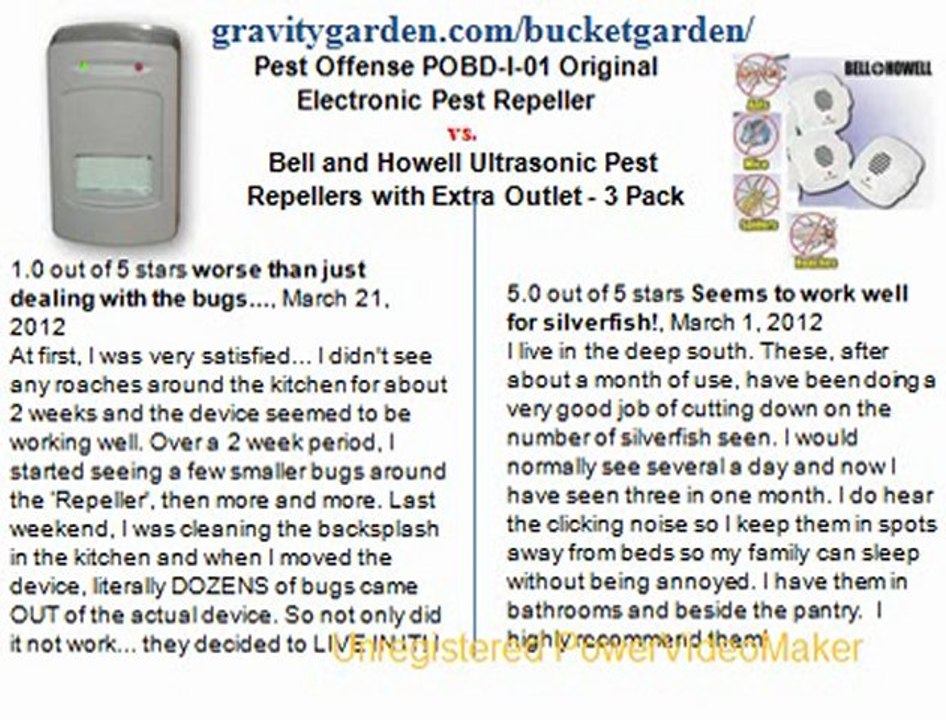 Pest Offense POBD-I-01 Original Electronic Pest Repeller vs. Bell and Howell Ultrasonic Pest Repellers with Extra Outlet