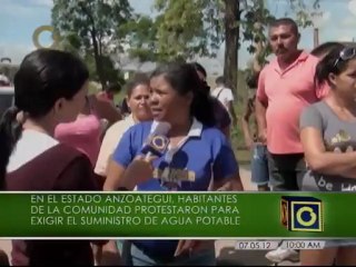 Habitantes en Anzoátegui reclaman falta de agua potable