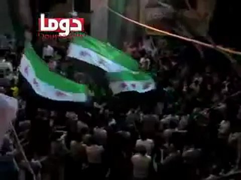 فري برس ريف دمشق دوما مظاهرة ساحة الجامع الكبير المسائية 07 05 2012 ج2 Damascus