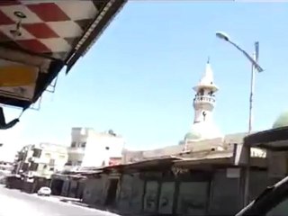 فري برس حماة المحتلة اضراب بشارع المرابط التجاري 7 5 2012 Hama