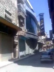 فري برس حمــاة المحتلة سوق النجارين  إضراب عـام  2012 5 7 Hama