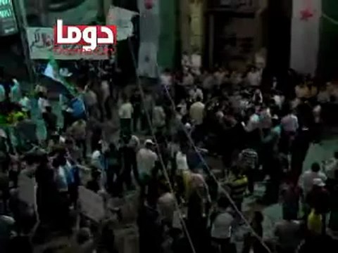 فري برس ريف دمشق دوما مظاهرة ساحة الجامع الكبير المسائية 6 5 2012 ج2 Damascus