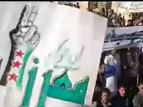 فري برس ادلب جبل الزاوية مظاهرة لاهالي جوباس ومعرزاف لنصرة المدن المنكوبة 6 5 2012 Idlib