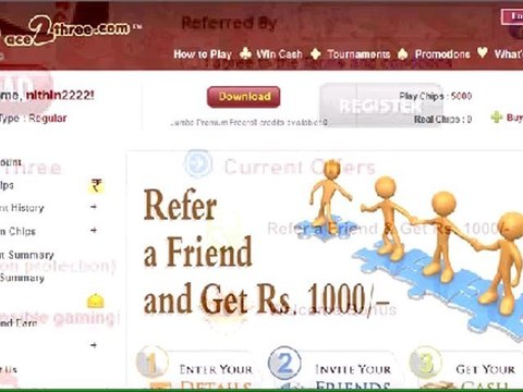 Play Indian Rummy Online. Refer A Friend & Earn Rs.1000 - Ace2Three