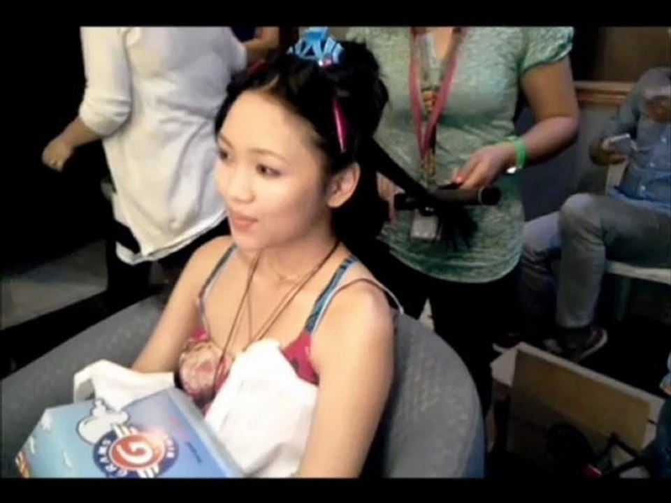 Thia Megia in ASAP Dressing room