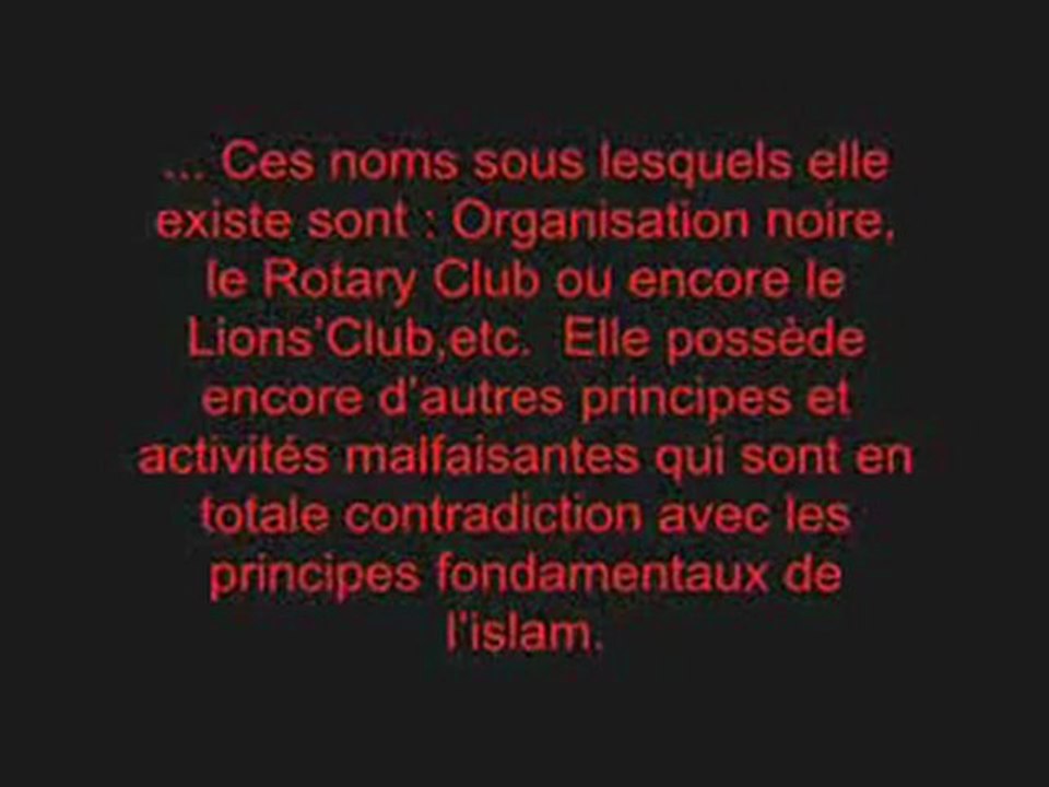 fatwa franc maçonnerie