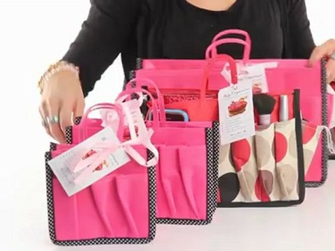 Purse and Bag - Cherry Blooms Handbag Purse Organizer Demo