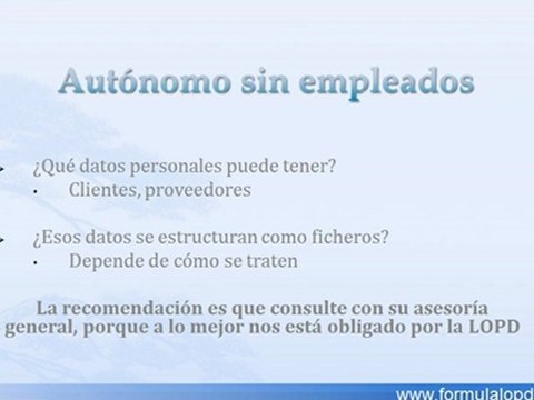 Los autónomos y la ley de protección de datos LOPD