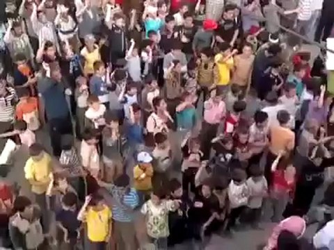 فري برس إدلب جبل الزاوية فركيا مظاهرة نصرة لبلدة التمانعة 8 5 2012 Idlib