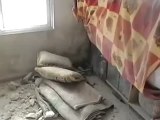 فري برس ادلب تدميراحد المنازل على الاهالي خلال الليل وهم نيام ادلب  التمانعة 8 5 2012 Idlib