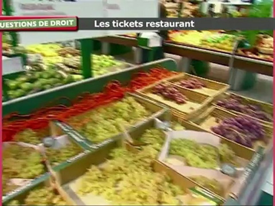Questions de droit : Les tickets restaurant