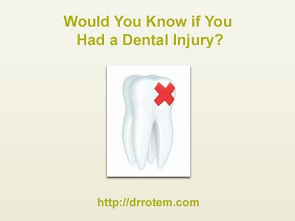 The Question "Would You Know if You Had a Dental Injury?" Answered By a NJ Dentist